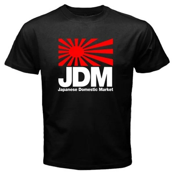 

New JDM Japan Domestic Market Symbol Logo Mens Black T-Shirt Size S-4xl