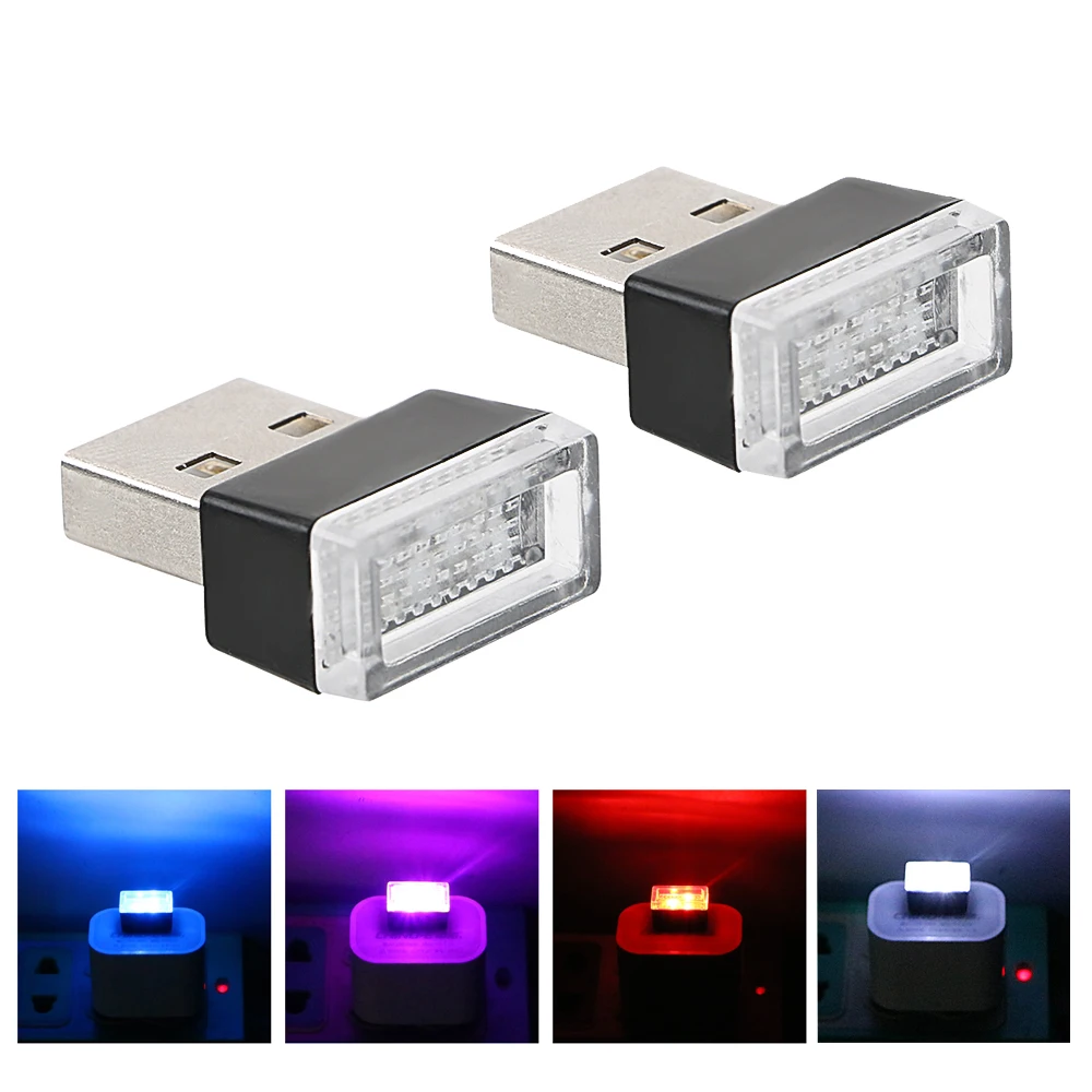 Универсальный Автомобильный USB атмосферный светодиодный светильник для renault scenic passat fiat 500x mitsubishi outlander Vesta lada аксессуары
