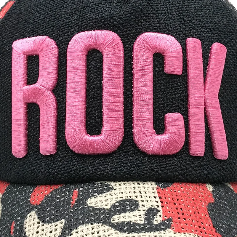 

Men's Baseball Caps Street Hip Hop Snapback Cotton Hats Embroidered Letter ROCK Baseball Casual Caps for Men and Women Outdoor