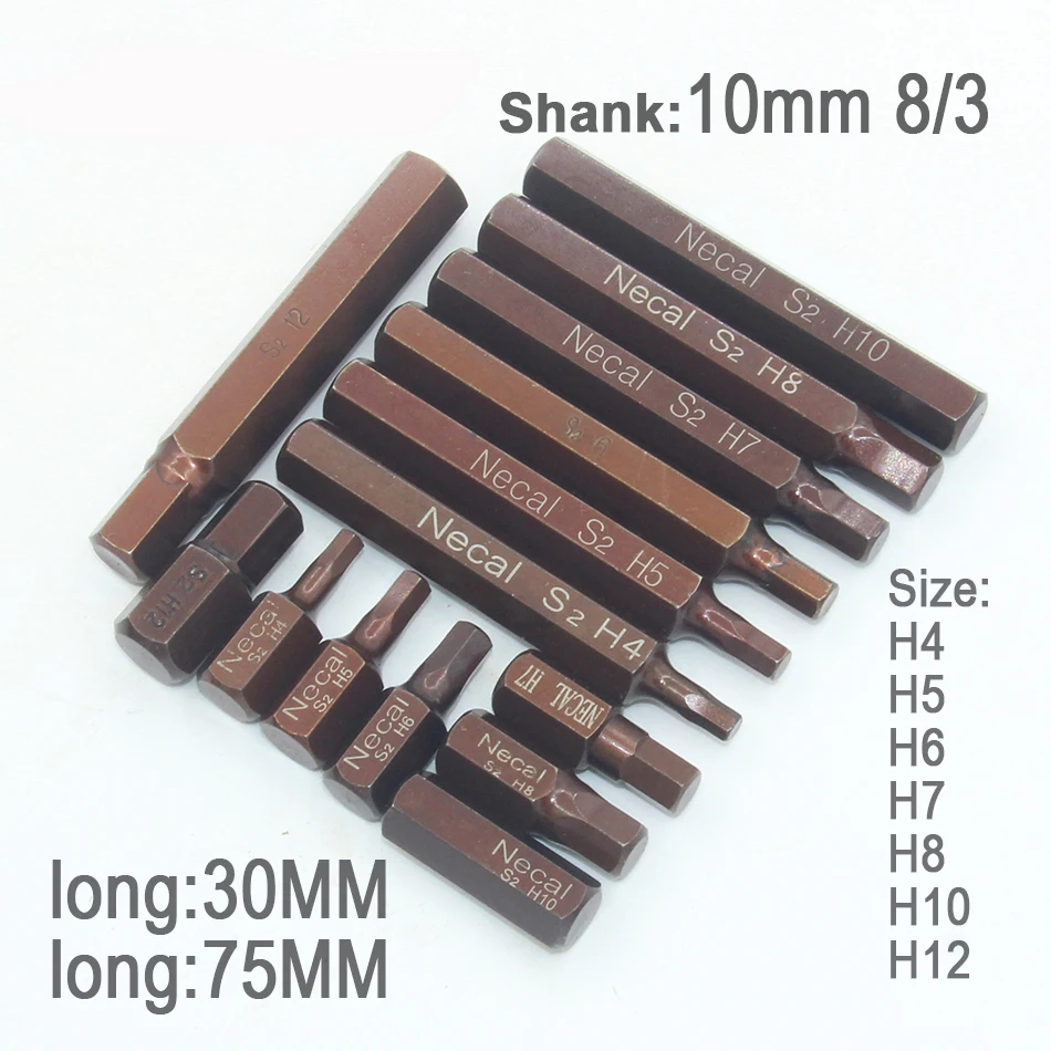 10 мм 8/3 хвостовик шестигранный торцевой гаечный ключ набор адаптеров для