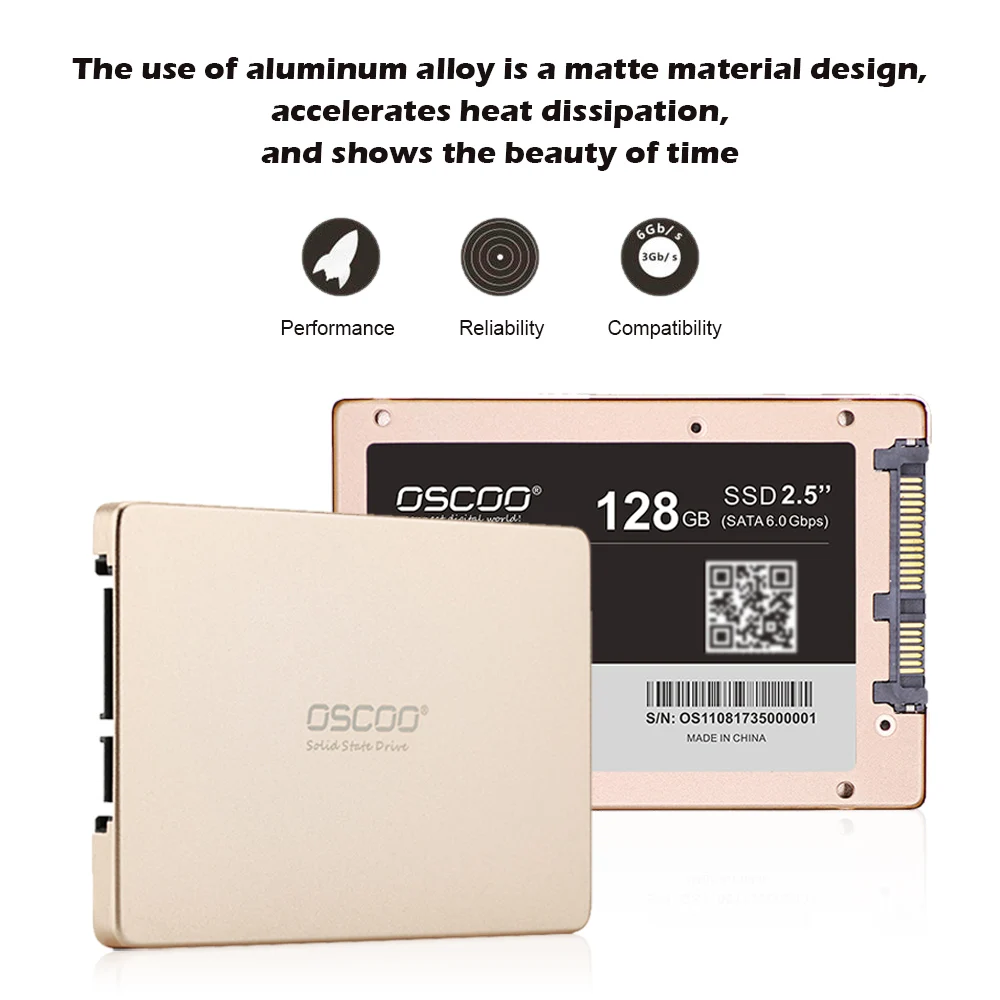 

OSCOO SSD-001 MLC 2246XT 2.5inch SATA3 SSD 512GB/256GB/128GB Internal Solid State Drives Hard Disk For Laptop Hard Disk Desktop