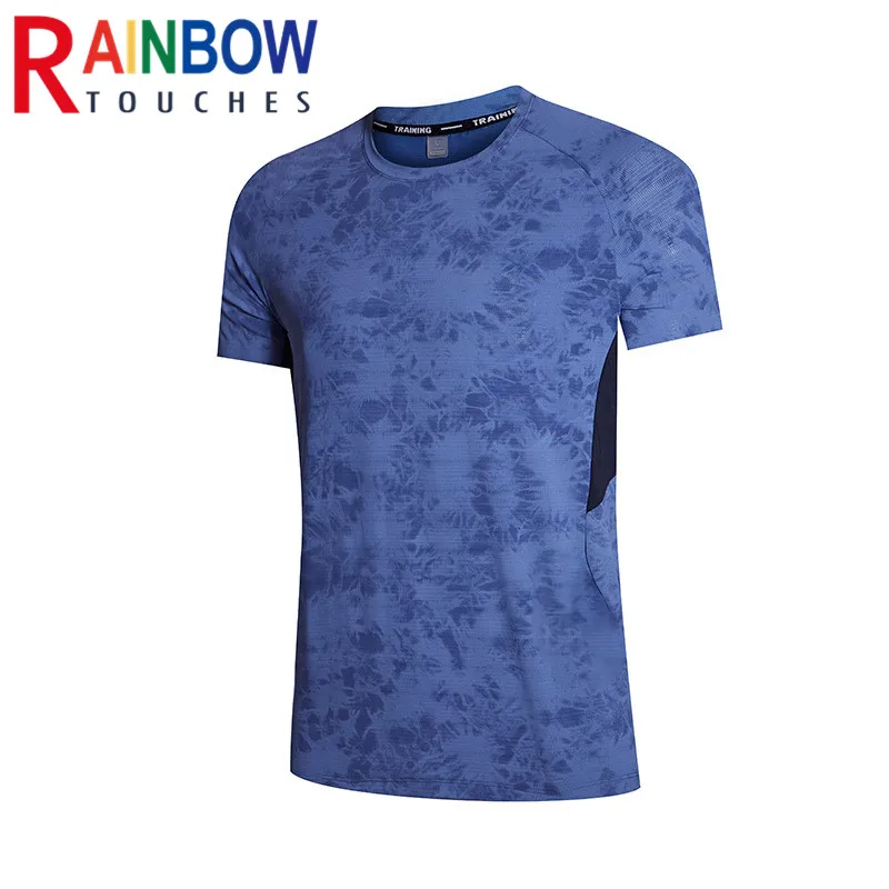

Rainbowtouches 2021 Summer Men Loose Sport Running Top Mesh Elastic Quick Drying And Breathable Outdoor Fitness T-shirt