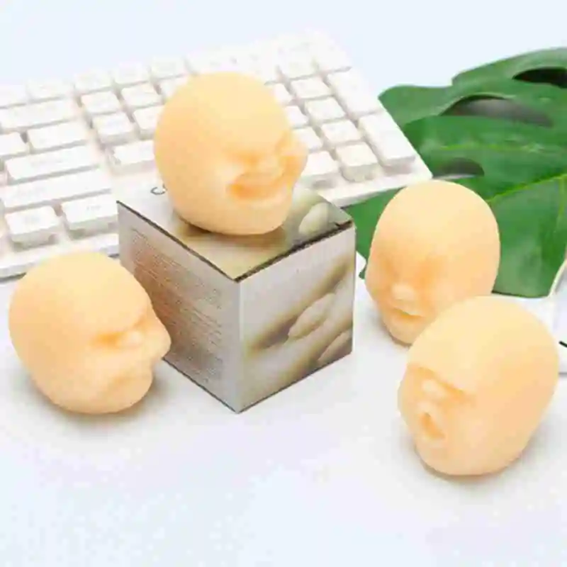 

Fun Novelty Antistress Ball Toy Human Face Emotion Vent Ball Resin Relax Doll Adult Stress Relieve Novelty Toys Gift