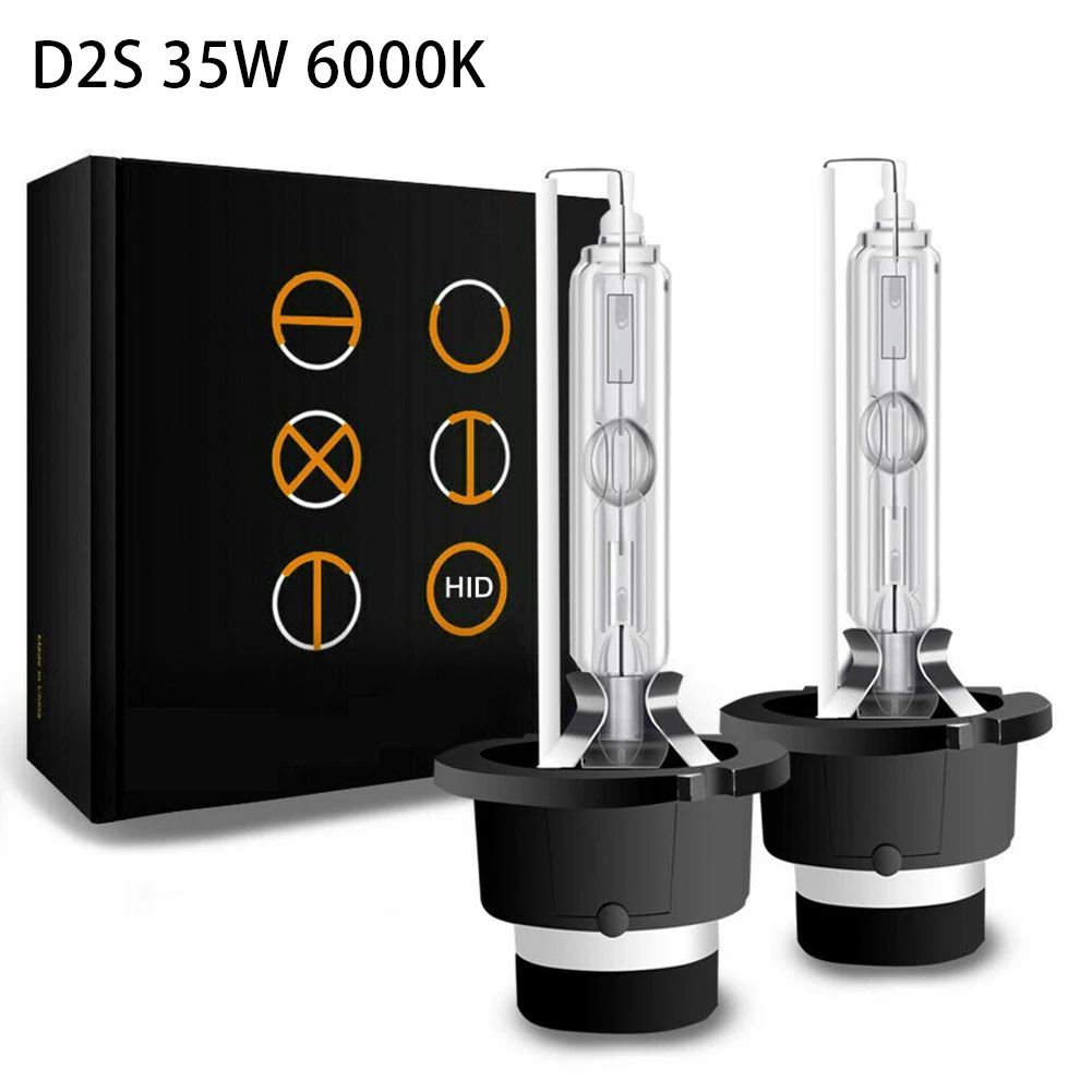 

2 Pcs Car Xenon Headlight Low/High Beam Lamps For Front Lights 12V 35w 6000K D2S HID White Bulbs Car Products Accessories