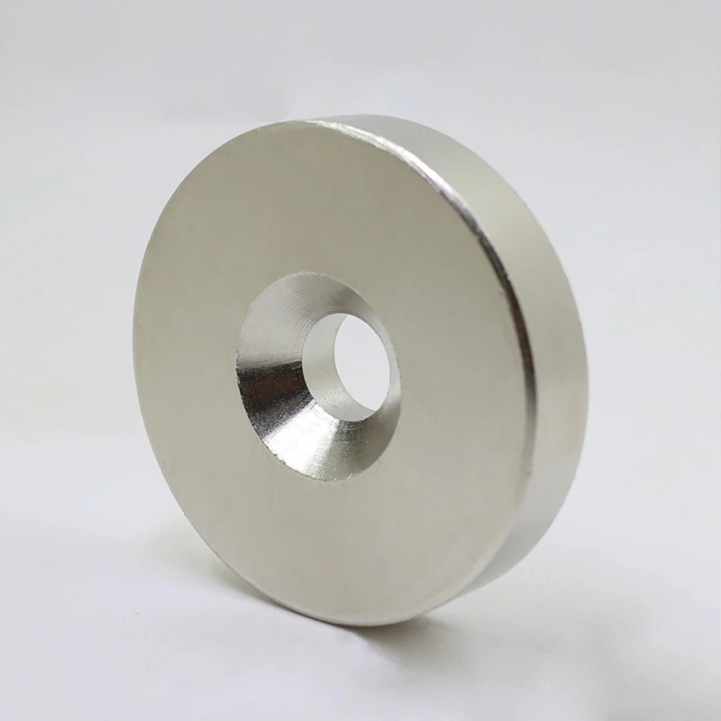 

50x10 Hole 10mm N38 NdFeB Countersunk Round Magnet Super Powerful Strong Permanent Magnetic imanes Disc
