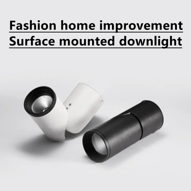 

LED surface mounted spotlight anti-glare living room aisle sofa position adjustable angle spotlight simple COB background wall d