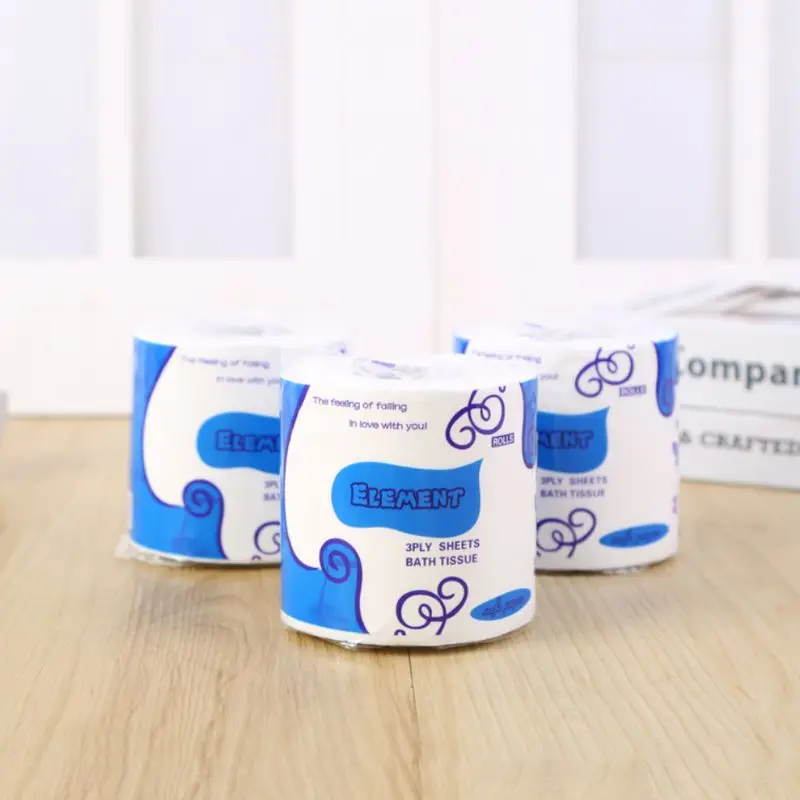 

10x10cm Three Layer Toilet Tissue Home Bath Toilet Roll Paper Soft Toilet Paper Skin-friendly Paper Towels