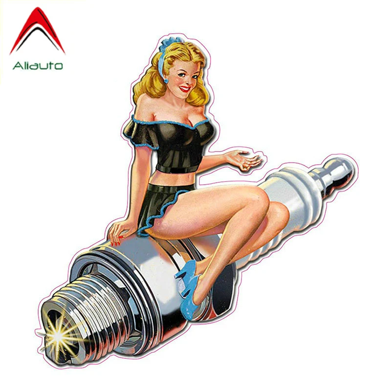 

Автомобильные наклейки Aliauto, стикеры с свечой зажигания, стикеры с мультяшными изображениями, водонепроницаемые Стикеры для автомобилей и ...