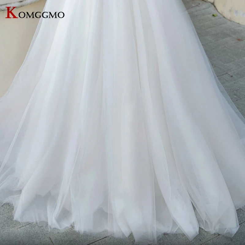

Wedding Dress 2021 Hot Sale Off the Shoulder Lace Appliques Court Train A-Line Bridal Gown Robe De Mariee Boat Neck Formal