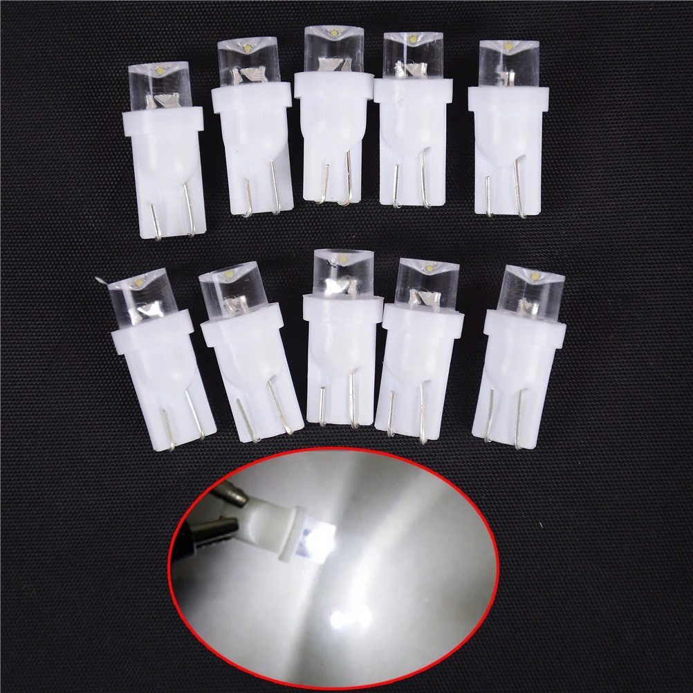

10pcs DC 12V T10 Car White LED 194 168 SMD W5W Wedge Side Light Bulbs Car External Clearance Lights Wedge Side Bulbs