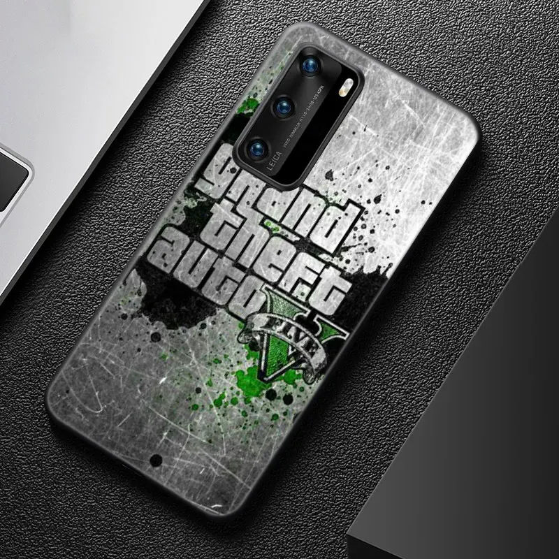 Чехол Grand Theft Auto GTA для Huawei P20 P30 P40 P50 Pro P8 P9 P10 Lite 2017 P Smart Z S 2020 2021 2018 2019 черный чехол |