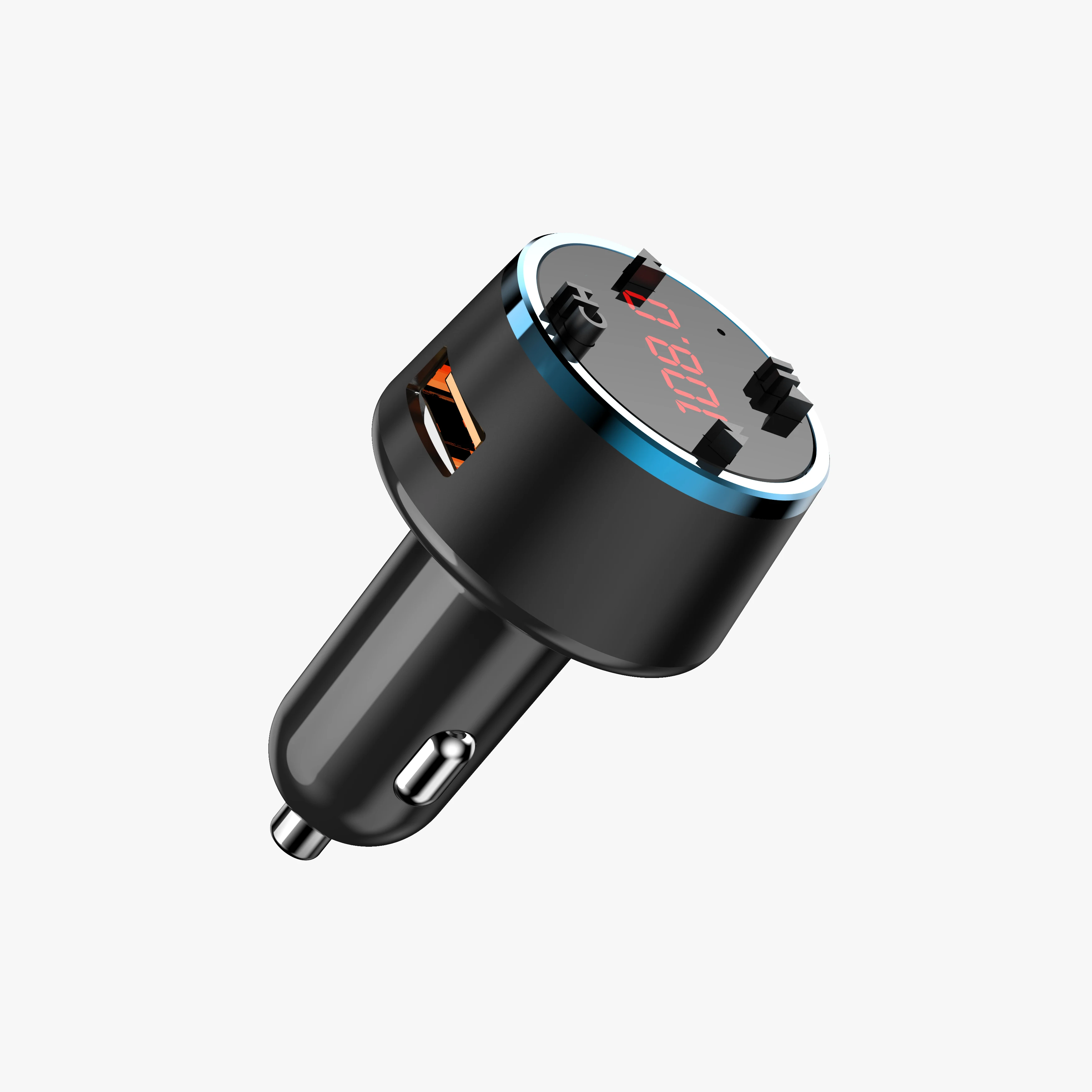 

Автомобильный Bluetooth FM-передатчик, быстрое зарядное устройство, двойной разъем USB, светодиодный светильник