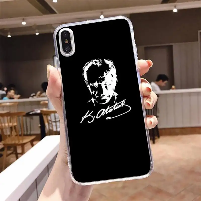 

Kemal Ataturk turchia per Phone Case Transparent soft For iphone 5 5s 5c se 6 6s 7 8 11 12 plus mini x xs xr pro max