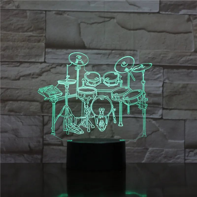 Новинка электронная 3d лампа с иллюзией музыкальное оборудование басовый барабан