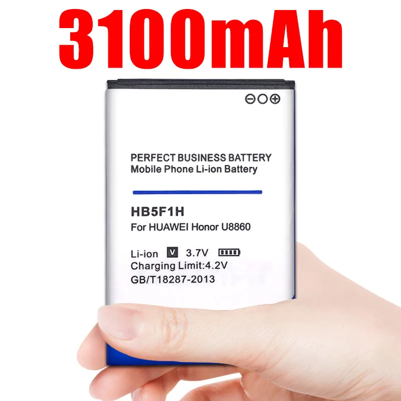 Высококачественный аккумулятор HB5F1H 3100 мАч для Huawei Honor U8860 M886 C8860E E8660