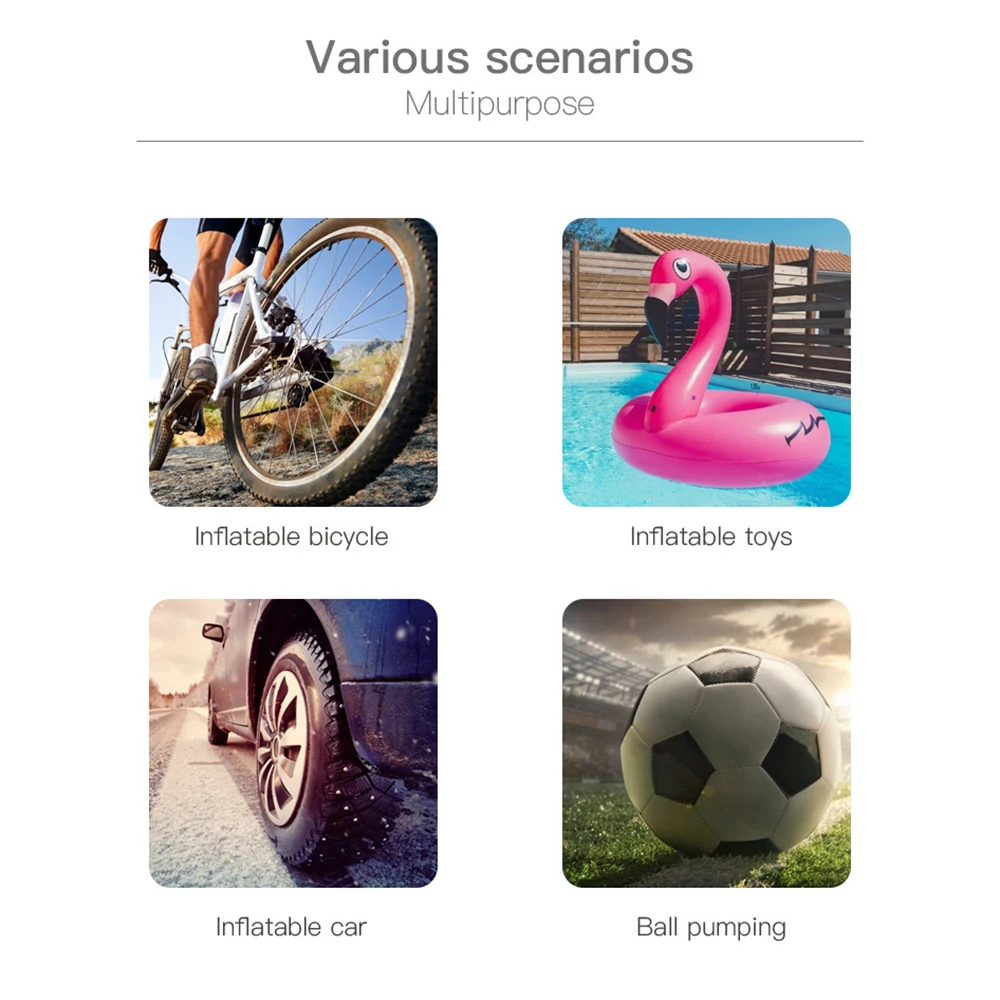 Портативный воздушный компрессор мини насос ручной для шин беспроводной