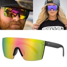 Солнцезащитные очки для мужчин и женщин, роскошные спортивные солнечные очки из настоящей пленки, с комбинированными линзами UV400, с тепловой волной