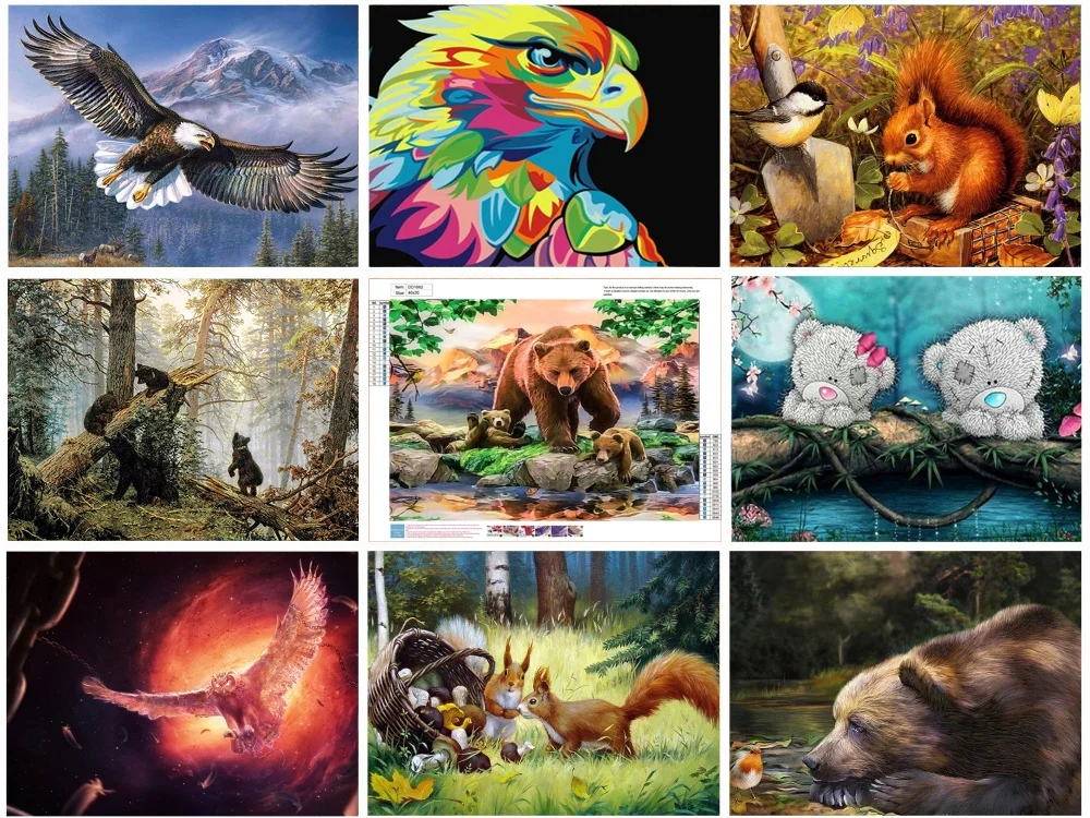 Алмазная живопись сделай сам мультяшная вышивка Круглая Мозаика крестиком