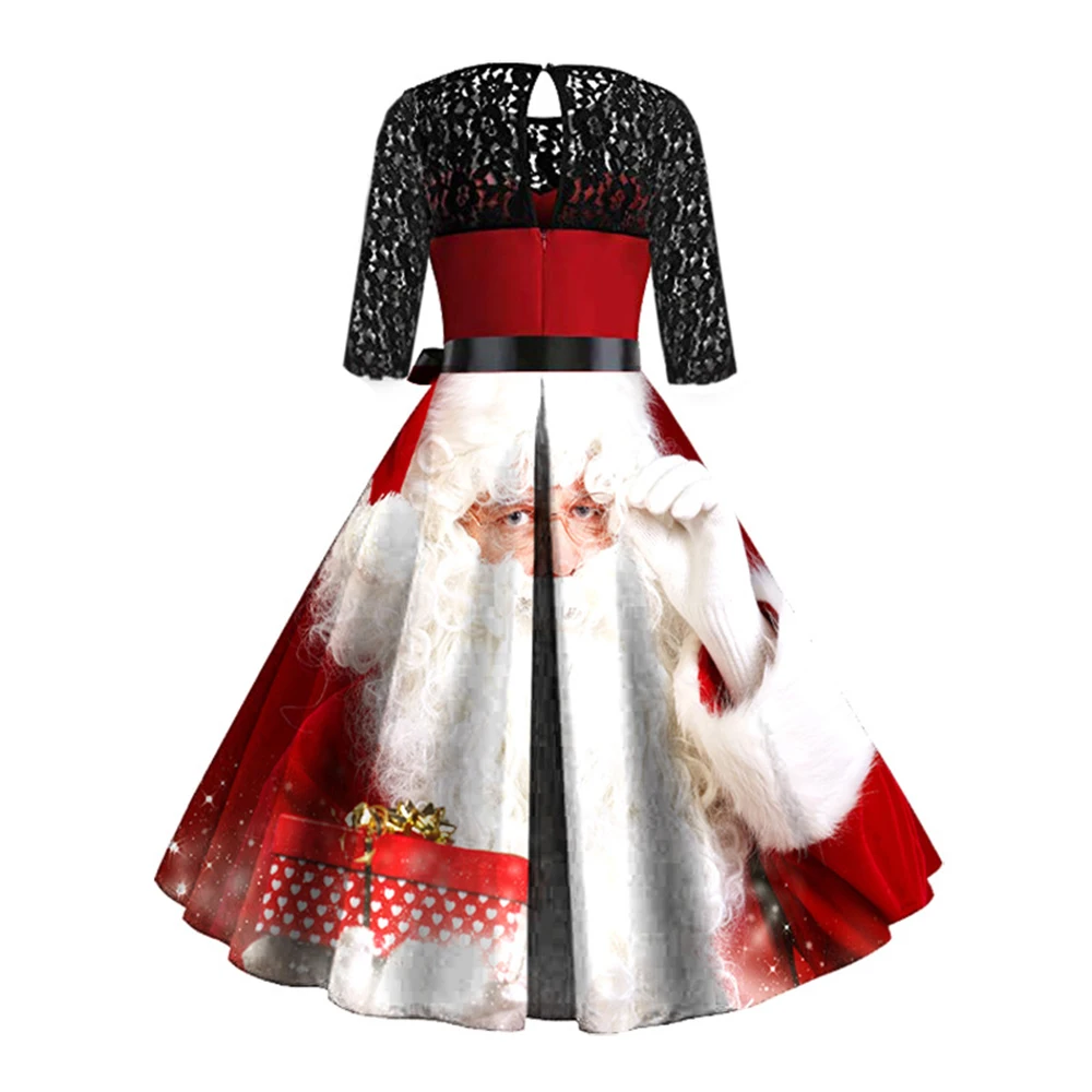 LOOZYKIT зимние рождественские платья женское винтажное элегантное вечернее платье