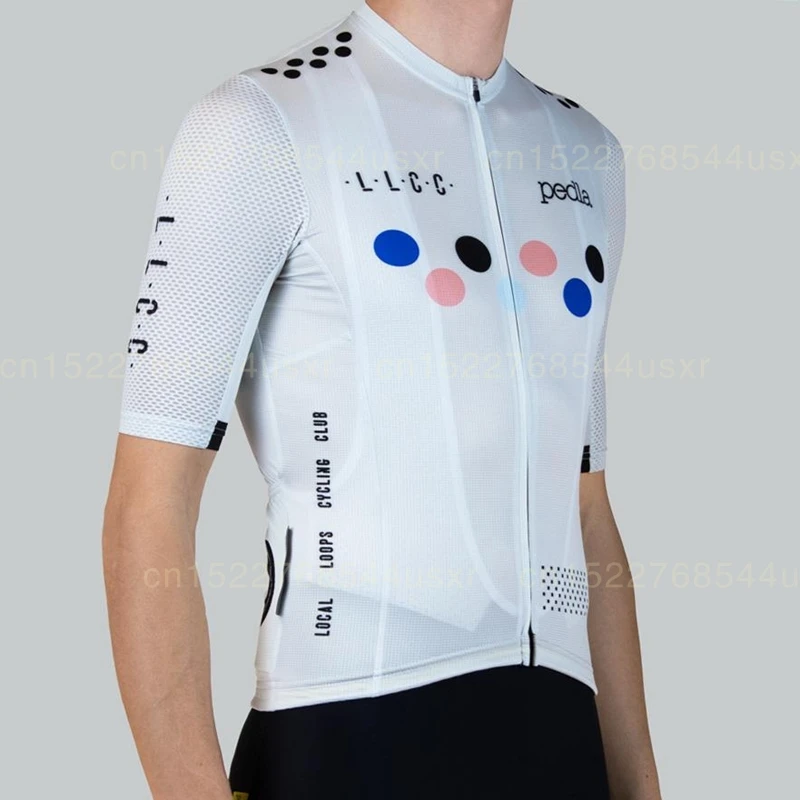 Мужская велосипедная рубашка с коротким рукавом и сеткой pedla areo для езды на