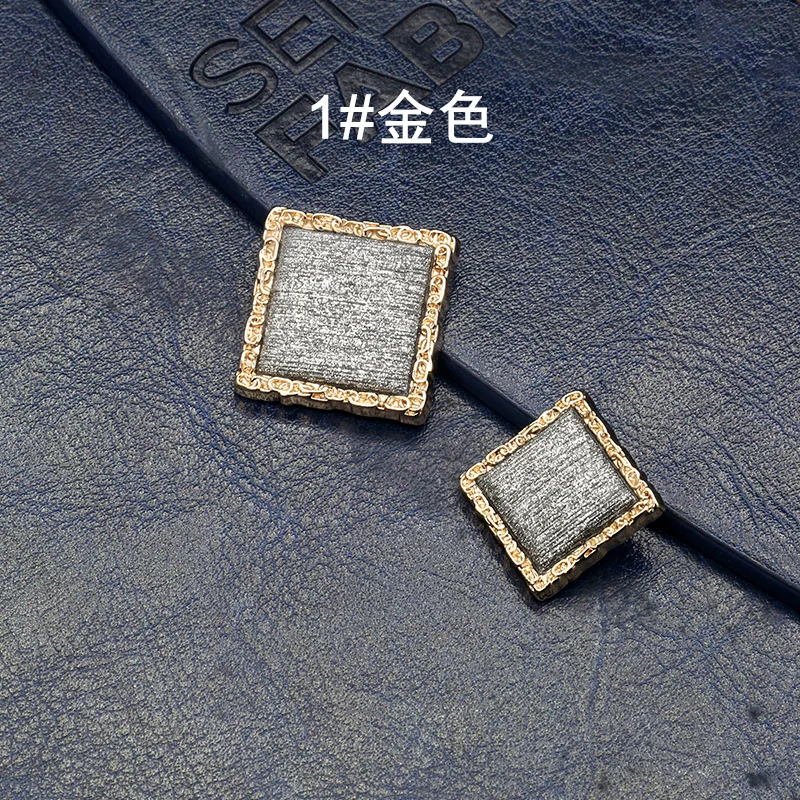 3 шт. 25 мм 31 Золотые Квадратные металлические пуговицы для одежды серебряные