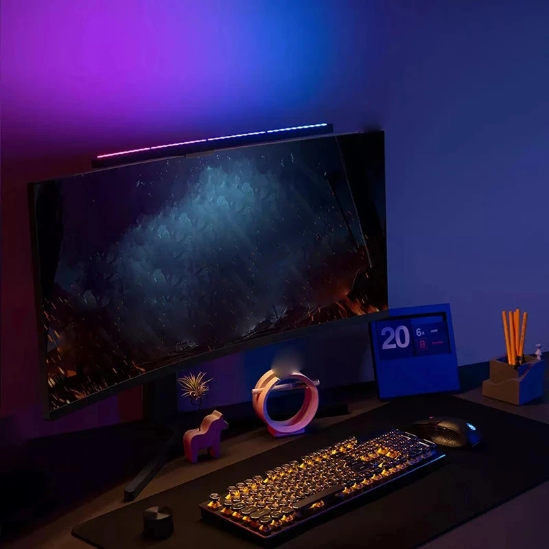 Подвесной светильник LYMAX с изогнутым экраном подсветка RGB-подсветкой умная