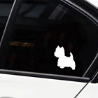 Чернильная подставка с именем Westie наклейка силуэт винил Стикеры персонализированные Собака мопс Wall Art наклейки окна автомобиля ноутбук Декор ov531