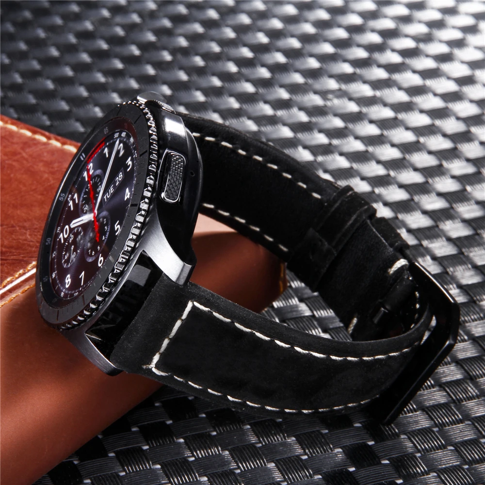 22 мм ремешок для часов Galaxy Watch 46 мм кожаный быстросъемный ремешок браслет для huawei Watch GT Amazfit GTR 47 мм Шестерня S3 ремни