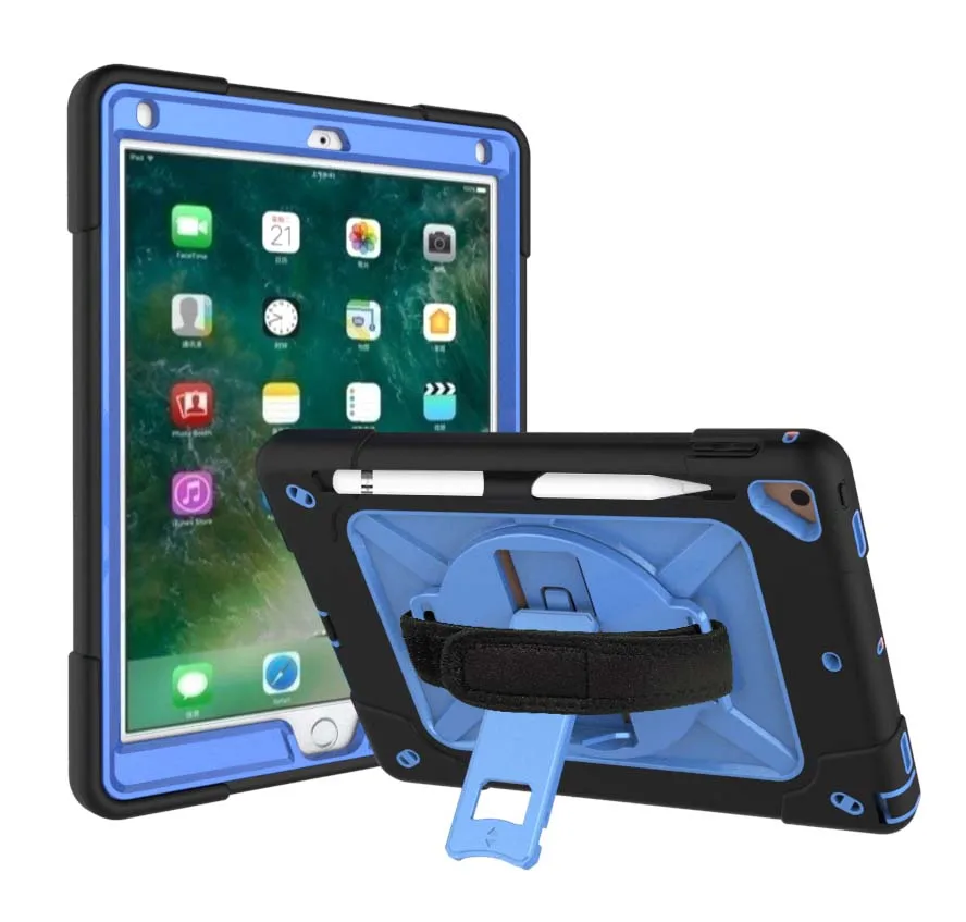 Для iPad 9,7 Чехол ручка ручной ремень плечевой ремень защитник дети прочный защитный чехол Чехол для iPad 9,7 дюймов