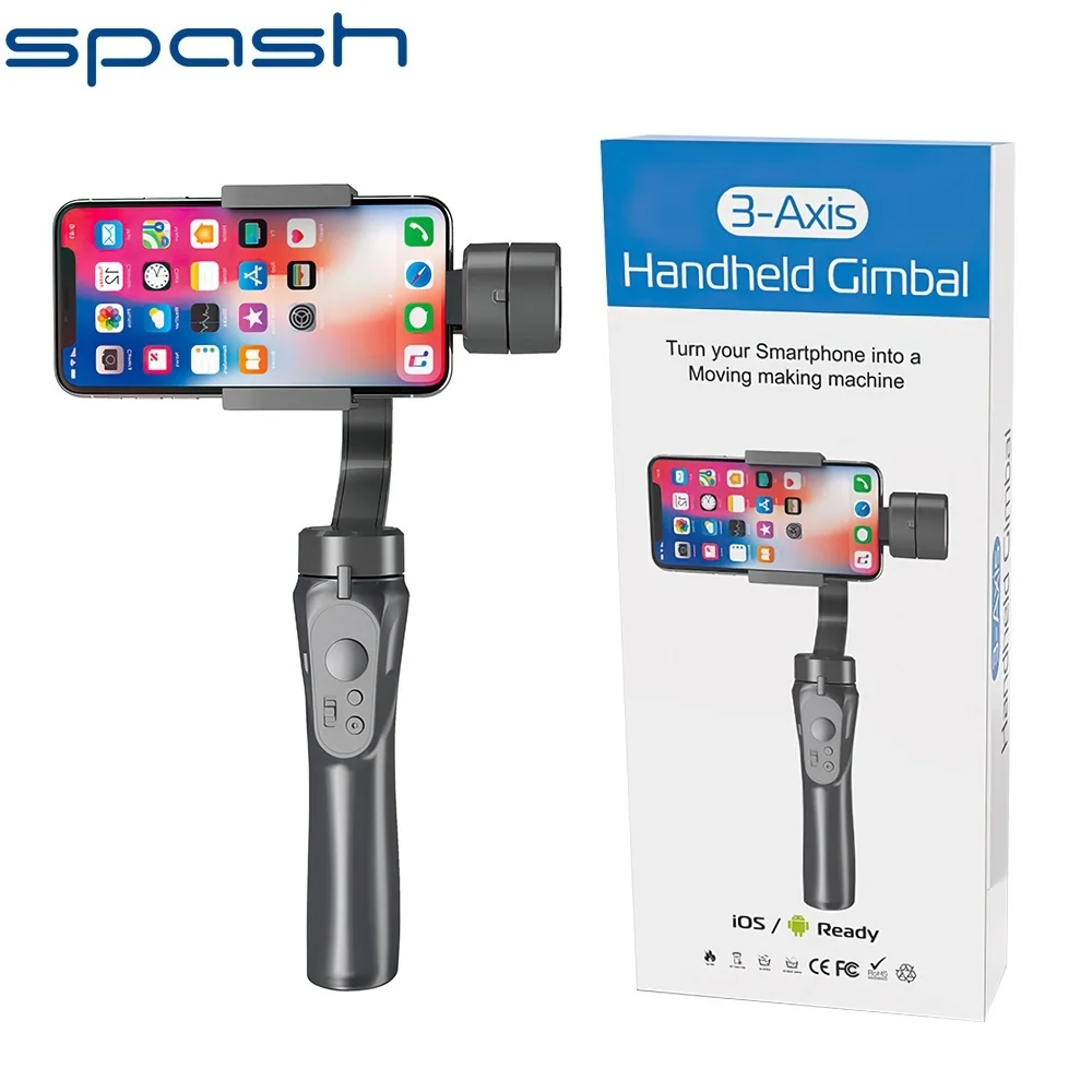 

SPASH 3 Axis Stabilizer Handheld Gimbal Stabilizer Universal Adjustable Direction Smartphone Stabilizer For Action Camera phone