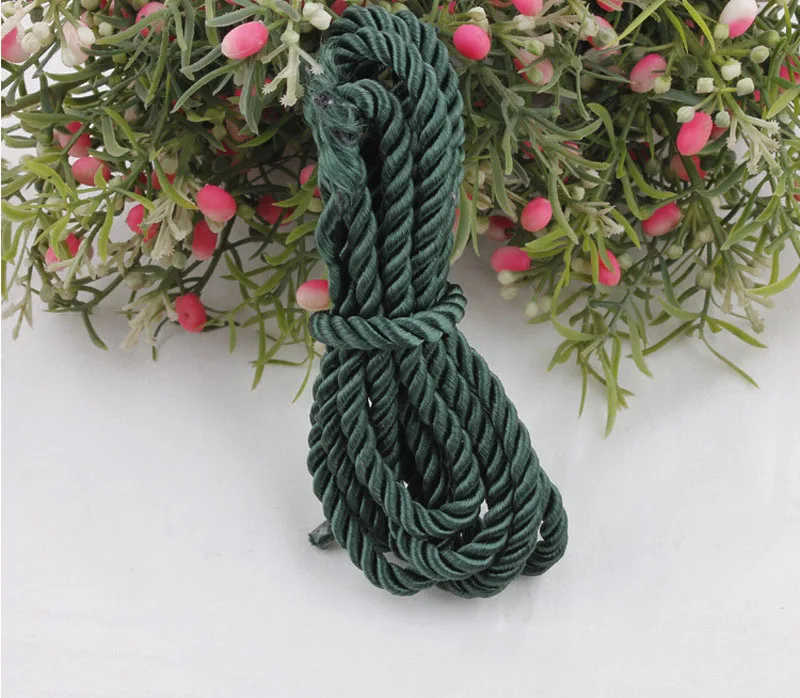 army green Meetee 20 метров 5 мм 3 акции витые полиэфирные хлопковые нейлоновые Шнуры DIY ремесло плетеная декоративная веревка шнурок ремень аксессуары - Цвет: army green