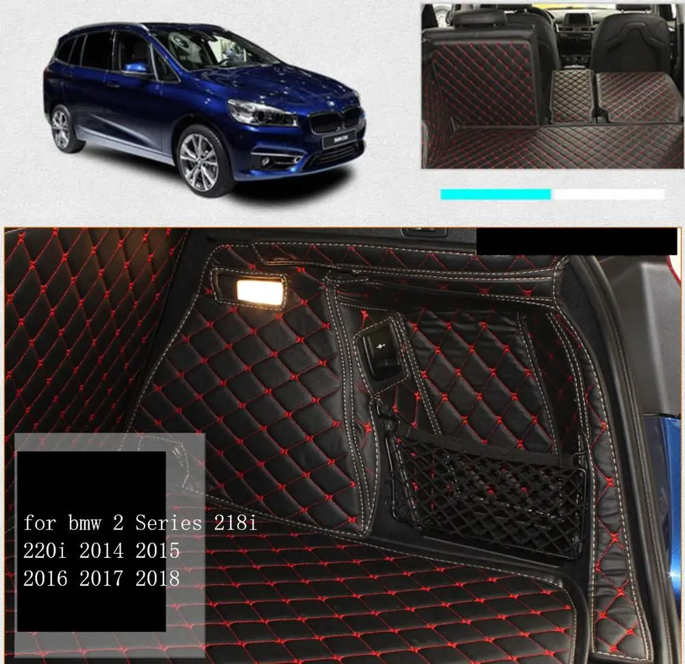 Коврик для багажника из волоконной кожи bmw 2 серии 218i 220i 2014 2015 2016 2017 2018 F45 F46