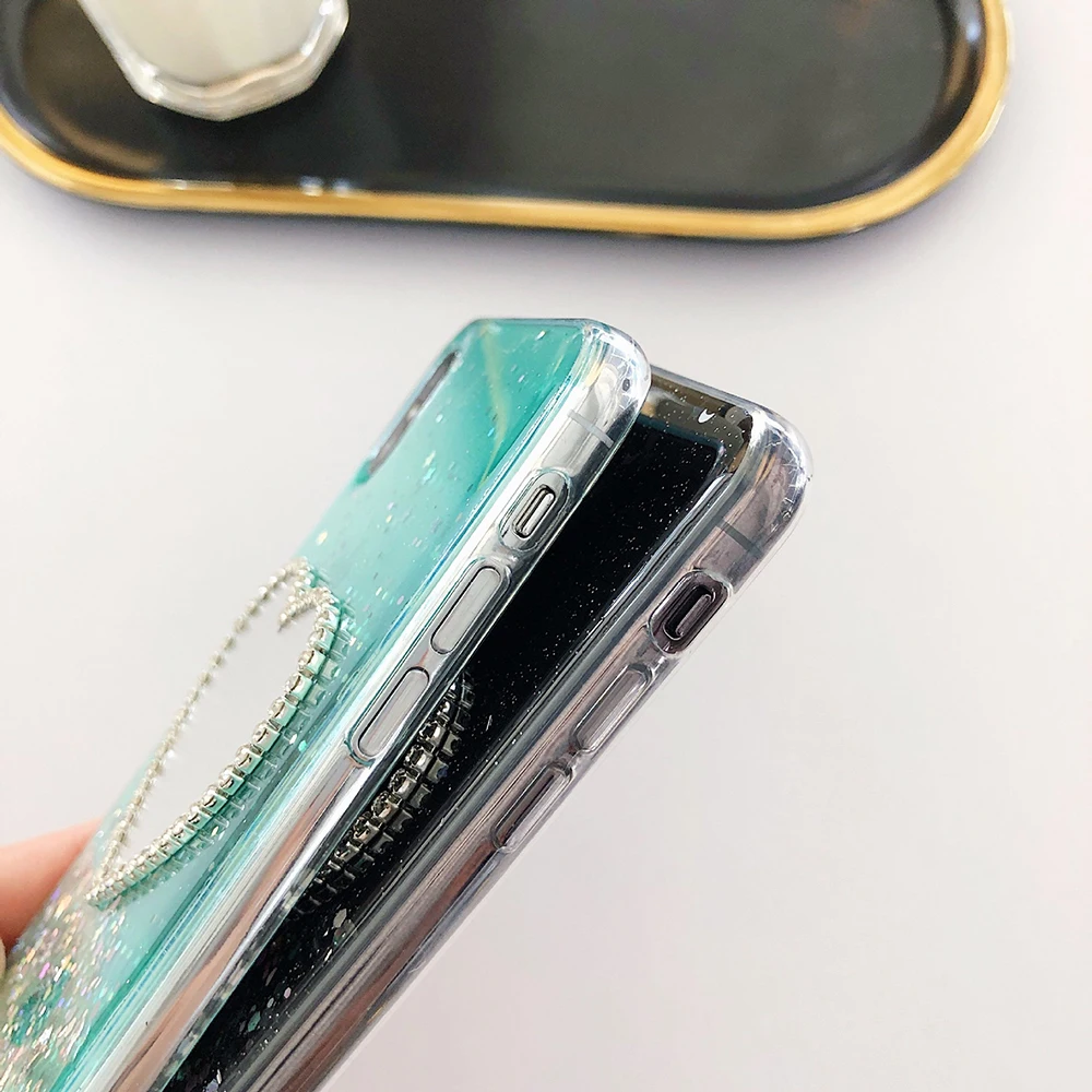 ins Love Mirror Epoxy Girl TPU Silicone soft shell Phone Case Suitable for iPhone 7 7P 8 8P X XR XS MAX 11 PRO |