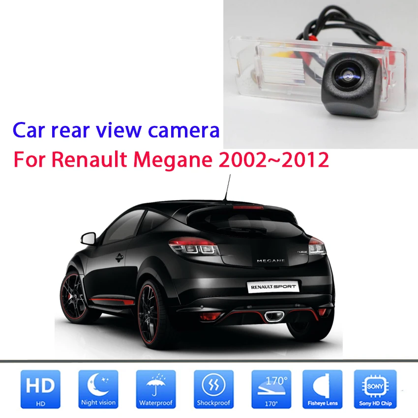 

Rear View Camera For Renault Megane 2002~2012 CCD Full HD Night Vision License Plate backup Reverse camera high quality RCA