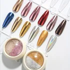 Однотонный зеркальный блестящий порошок LILYCUTE для ногтей, два цвета, Хромовый пигмент, переливающиеся ногти, УФ-Гель-лак, украшение для дизайна ногтей
