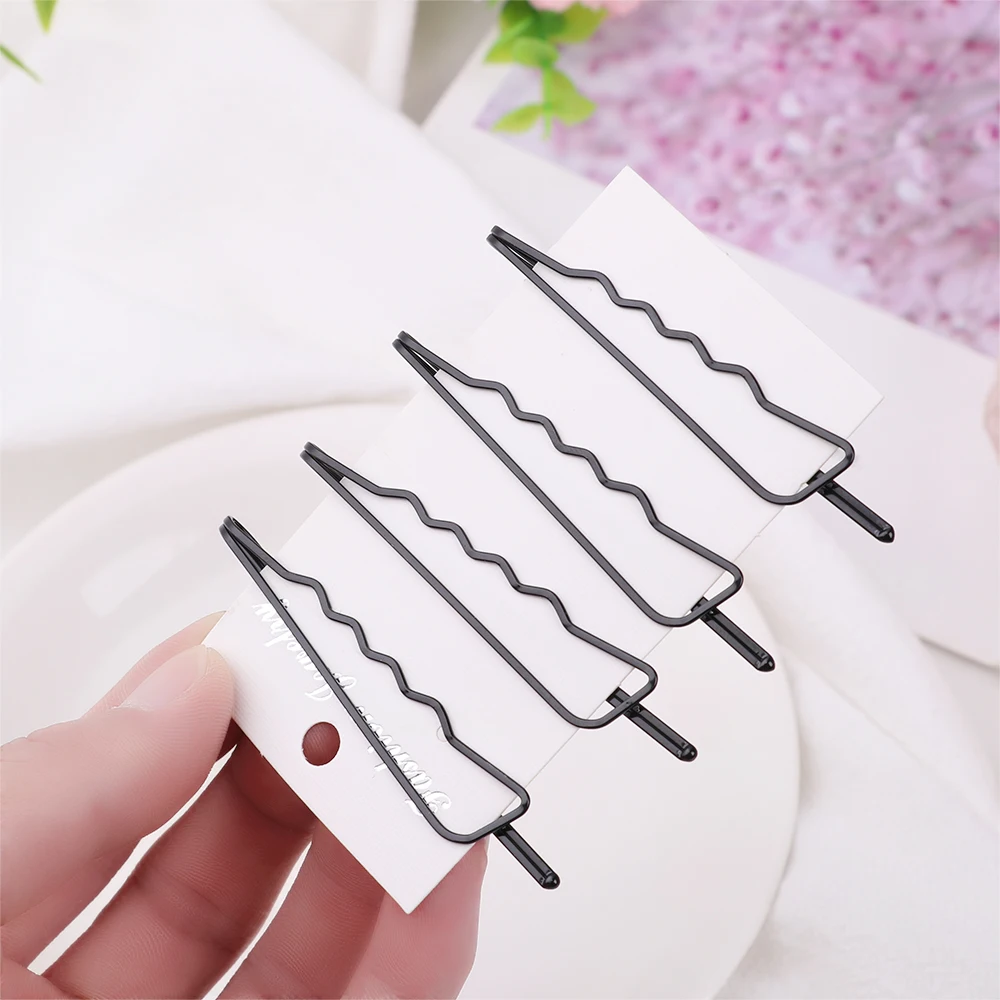 4 шт./компл. Модные Простые геометрического ромба металлический зажим для волос