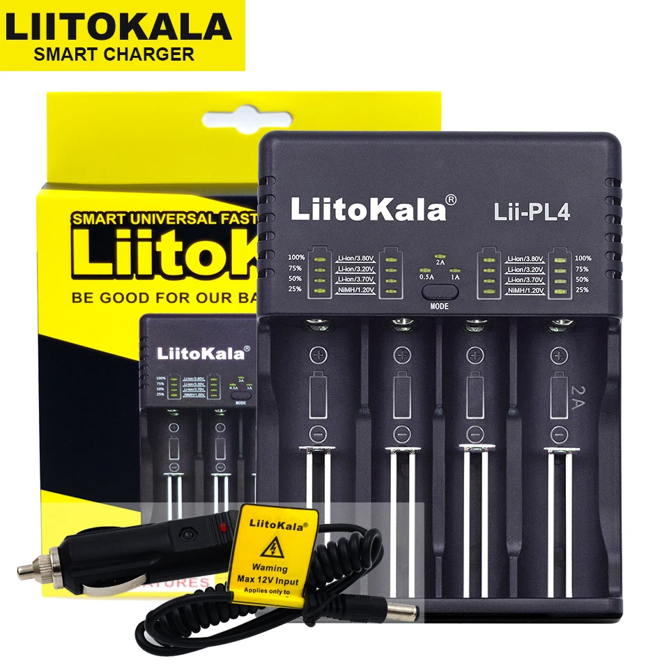 

Liitokala Lii-PL4 402 202 PD4 18650 Charger 1.2V 3.7V 3.2V 3.85V AA/AAA 26650 16340 25500 NiMH Lithium Battery Smart Charger