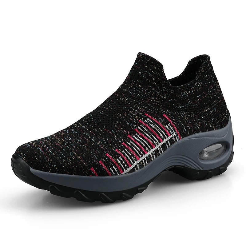 Модные 2019 Для женщин на плоской подошве дышащая обувь платформе повседневная