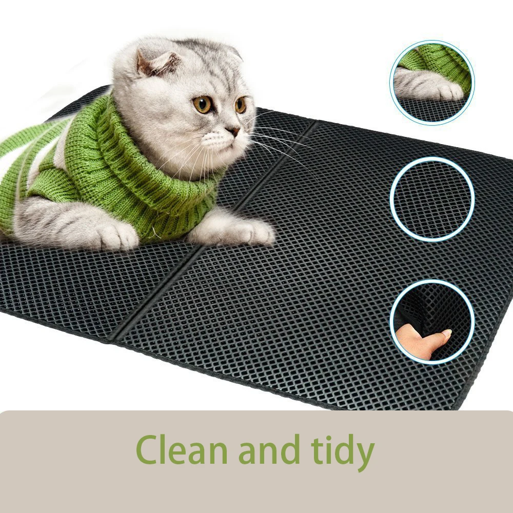 

Waterproof Double-layer cat Litter Mat Pet Cleaning Pad For Cats And Dogs Pet House Clean Mat Pet Cat Litter Box Mat Pet Product