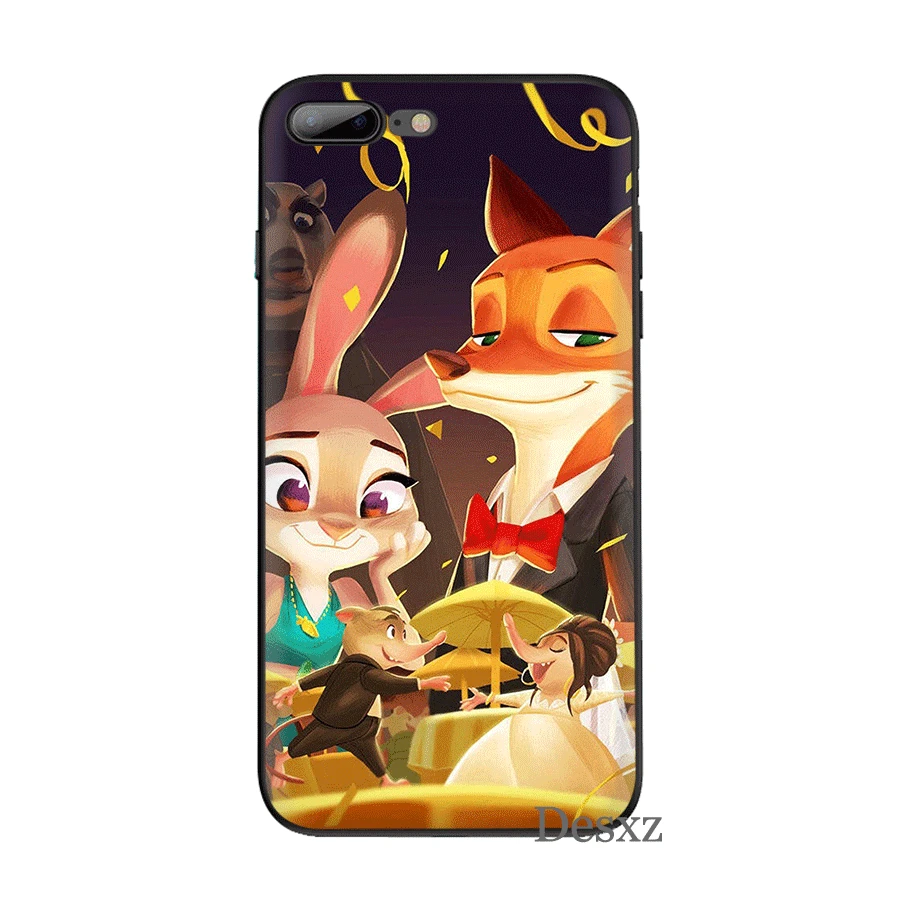 Desxz Cartoon fox Phone Case TPU for iPhone 11 Pro X XS Max XR 6 6s 7 8 5s SE Cover Protection |