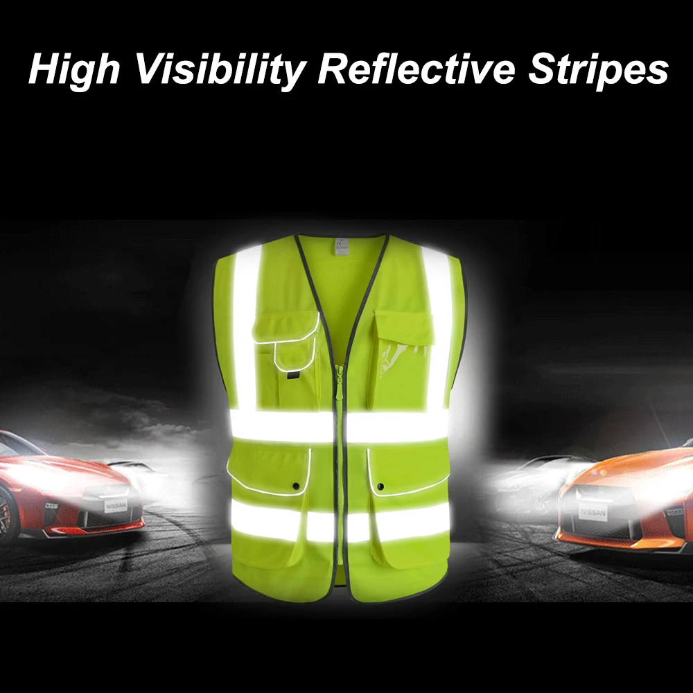 Светоотражающий жилет рабочая одежда высокая видимость для дневного и ночного