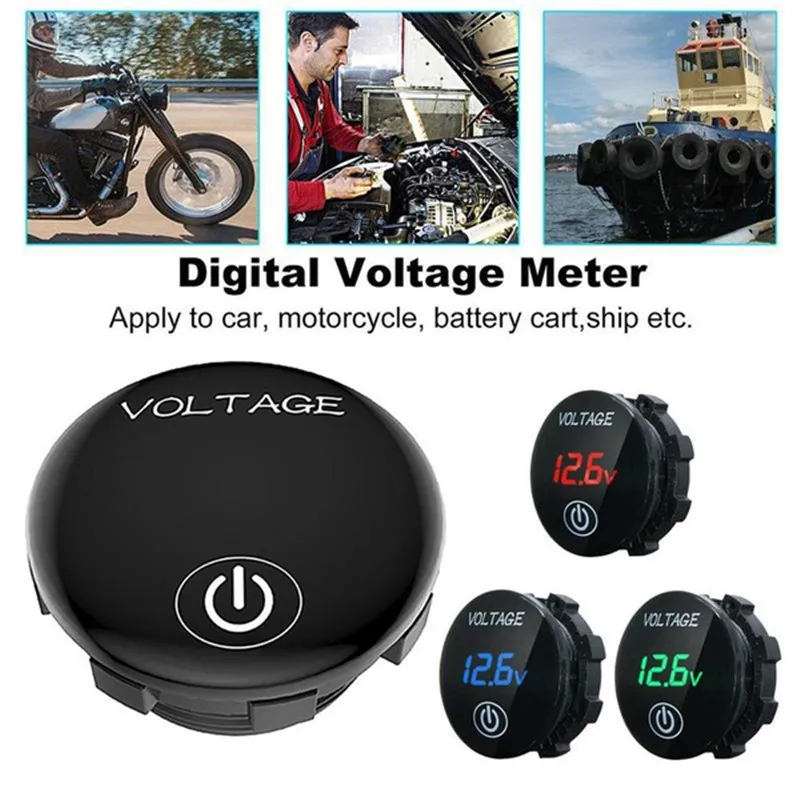 

Waterproof 5V-48V Boat Car Motorcycle ON OFF Switch LED Panel Display Voltmeter Digital Voltage Meter