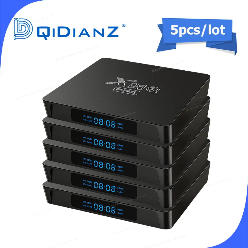 5 шт. X96Q PRO android smart tv box 10 allwinner h313 четырехъядерный 2G 16gb 4k 3d X96 Q телеприставка