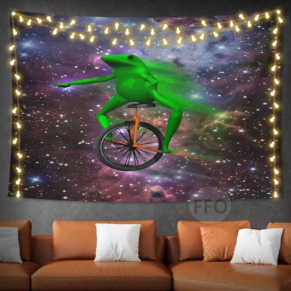 декор комнаты гобелен на стену Забавный с мемами для стен изображением животных