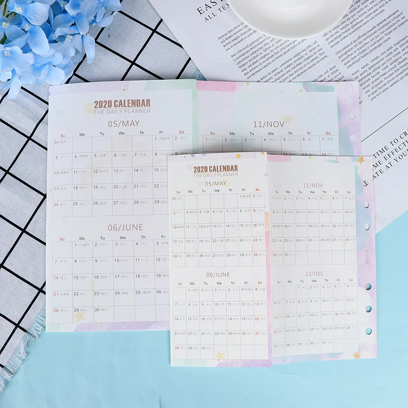 Новый креативный милый мультяшный календарь на 2020 лет фотоальбом с 6 отверстиями