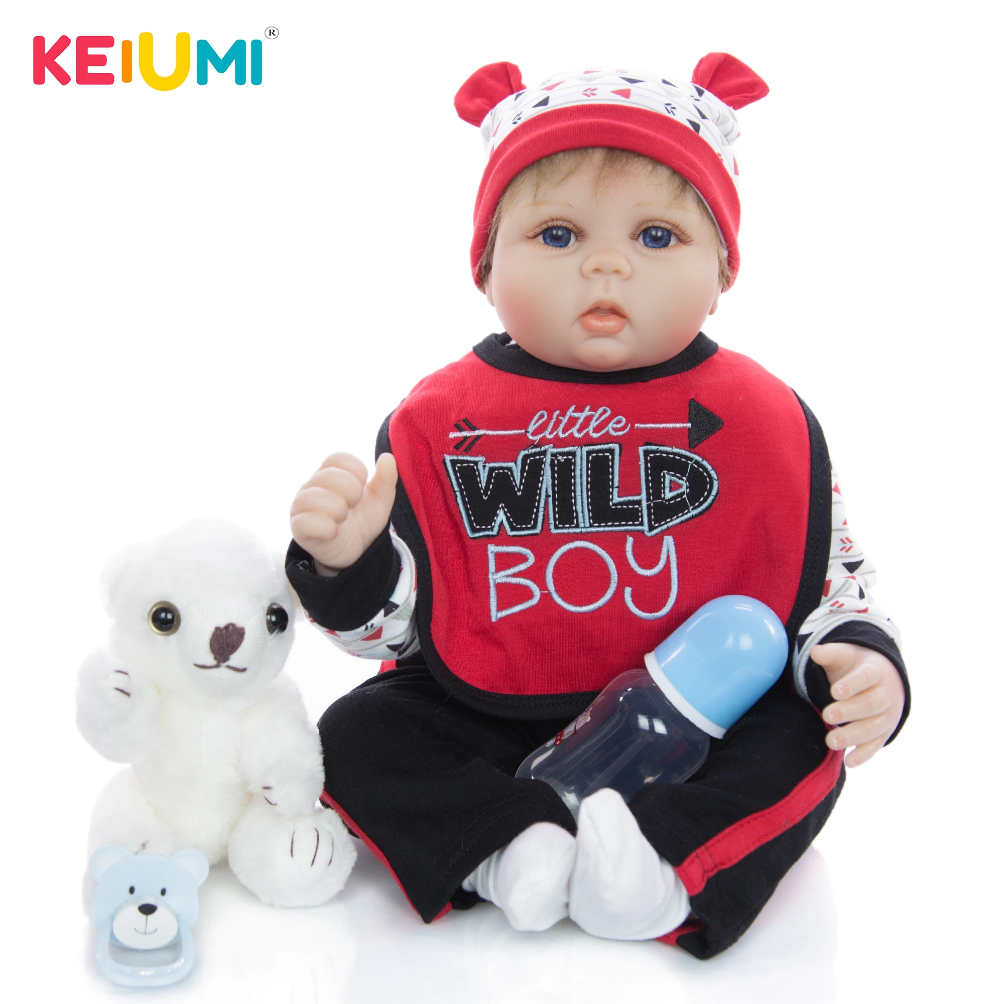 Фото KEIUMI Fashion 22 'ཱི см куклы для новорожденных мягкие силиконовые реалистичные