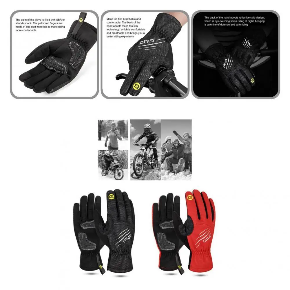 

Useful Winter Warm Gloves Wind-proof Fine Workmanship Touchscreen Gloves Motorcycle Dress Gloves 1 Pair