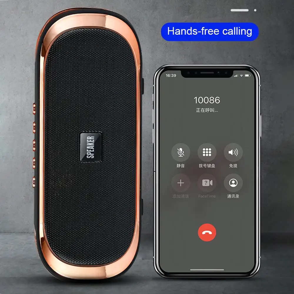 

Mini Wireless Bluetooth Super Bass Speaker Waterproof Portable Outdoor Column Loudspeaker Sport Hifi Boombox Stereo Fm Subwoofer