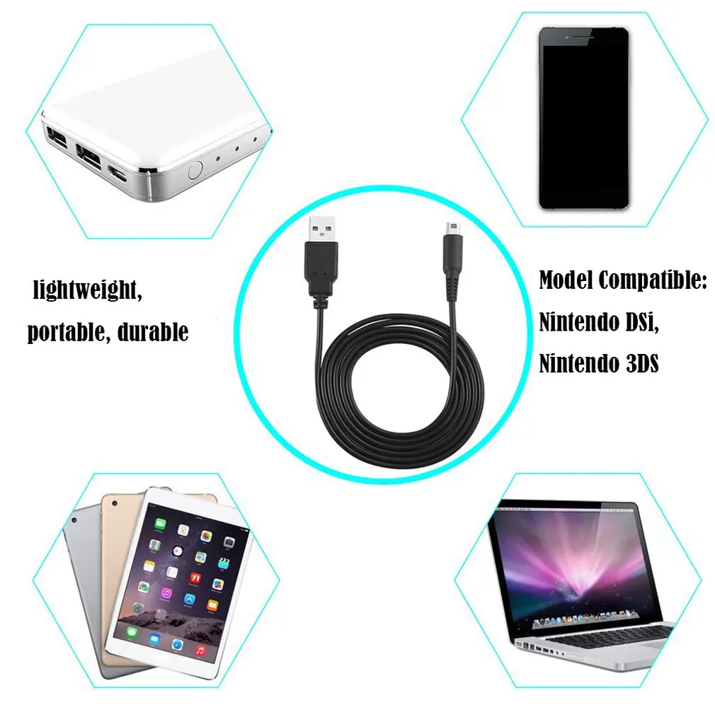 Зарядный порт для зарядки через USB Мощность кабель Зарядное устройство для nintendo для 3DS для оборудованием и программным обеспечением для ndsi xl