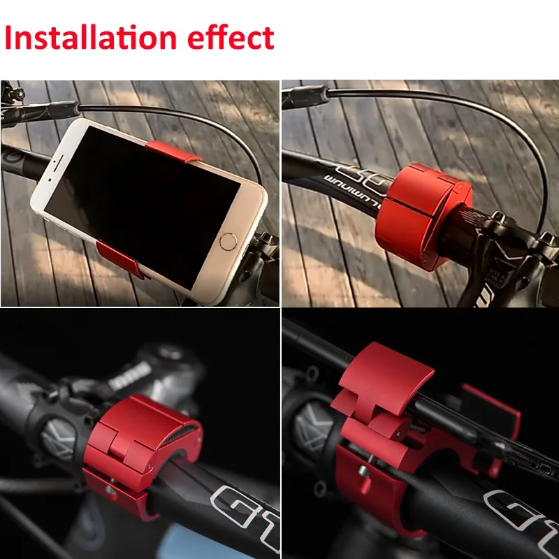

Bicycle Phone Holder Adjustable Mountain Bike Phone Clip Mount for 22.2-31.8mm bike handlebar GPS Holder Navigation Accessories